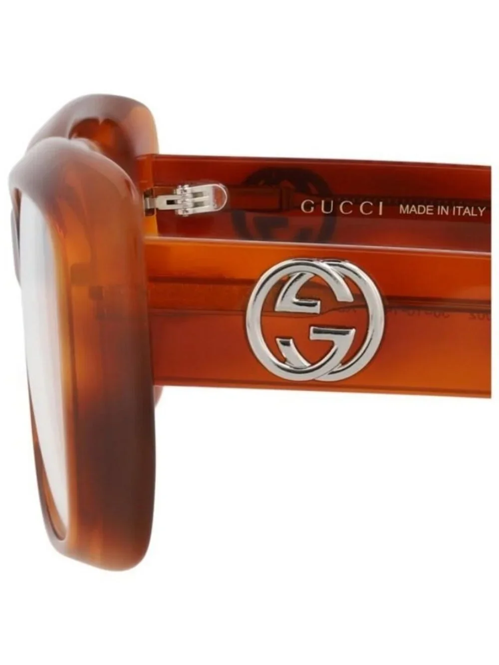 New Gucci Womens Square/Rectangle Havana Havana Transparent Fashion Designer Eye